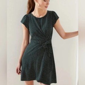 LOFT Green Polka Dot Dress